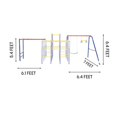 ActivPlay Swing Set & Monkey Bars Accessory Modules SJG204 - Dimensions