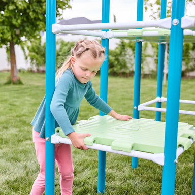 ActivPlay Jungle Gym Base Camp Platforms with a girl playing