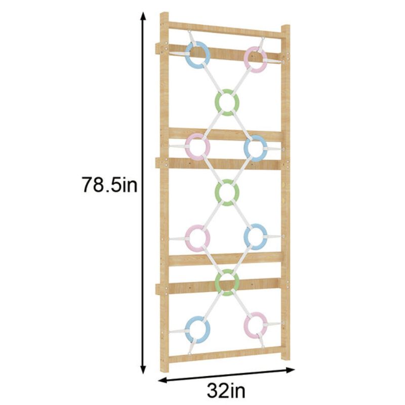 Add-On Ring Wall Panel for 79" Avenlur Modular Walnut with pastel colors