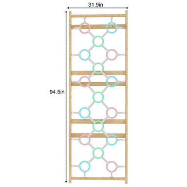 Add-On Ring Wall Panel for Avenlur 95" Modular Walnut Dimensions