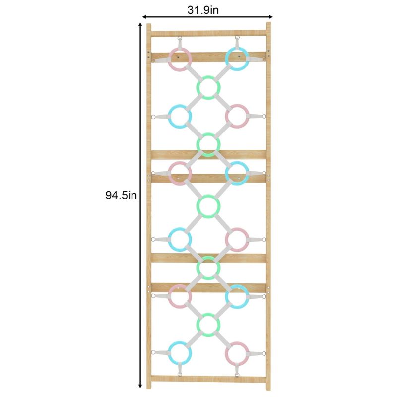 Add-On Ring Wall Panel for Avenlur 95" Modular Walnut Dimensions