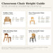 Alfie | Stacking Chair | 12" Seat Height comparison chart