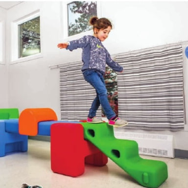 Alfresco Indoor Play Obstacle Course with a Girl Climbing