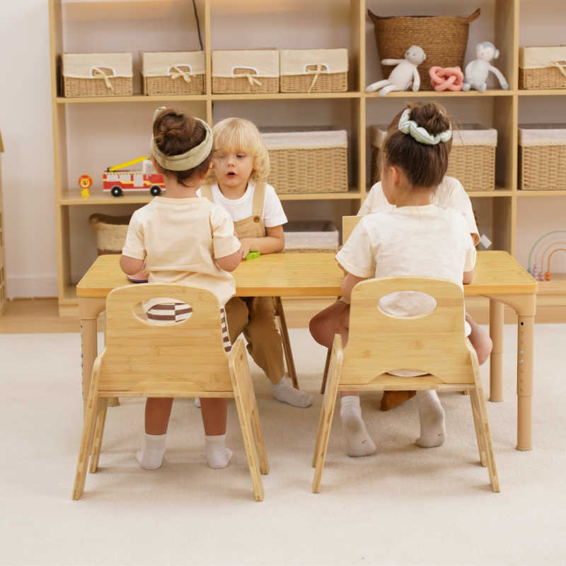 Avenlur Adrian adjustable table and chairs set in a classroom learning space