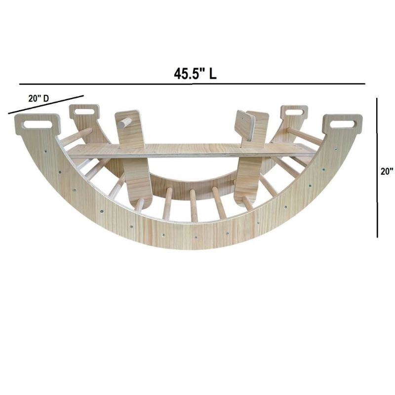 Avenlur Bailis Climbing Arch and Rocker product dimensions for playroom planning