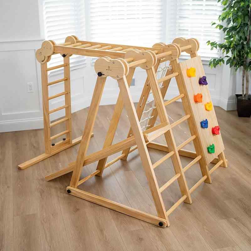 Chestnut 8-in-1 Indoor Jungle Gym in a playroom