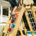 Chestnut 8-in-1 Indoor Jungle Gym rock wall close up