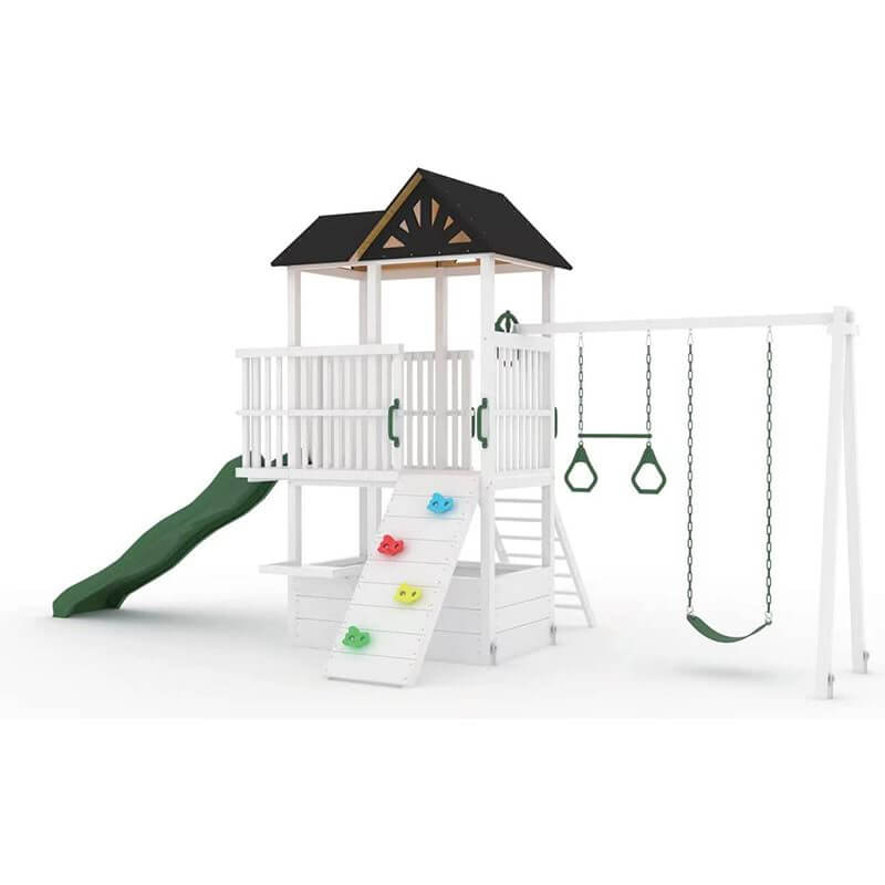 Avenlur Craftsman - Modern Backyard Outdoor Swing Set Corner View