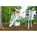 Avenlur Craftsman - Modern Backyard Outdoor Swing Set Rear Side View With Kid Playing