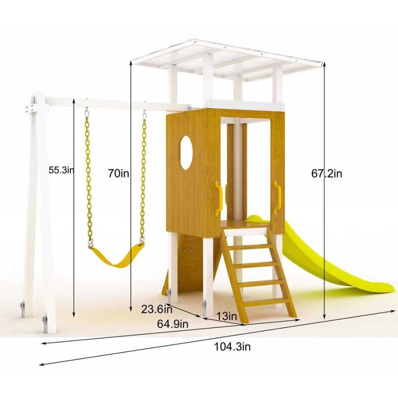 Forest Small - Outdoor Toddler Swing set – Avenlur Small Forest Toddler Outdoor Playset Dimensions