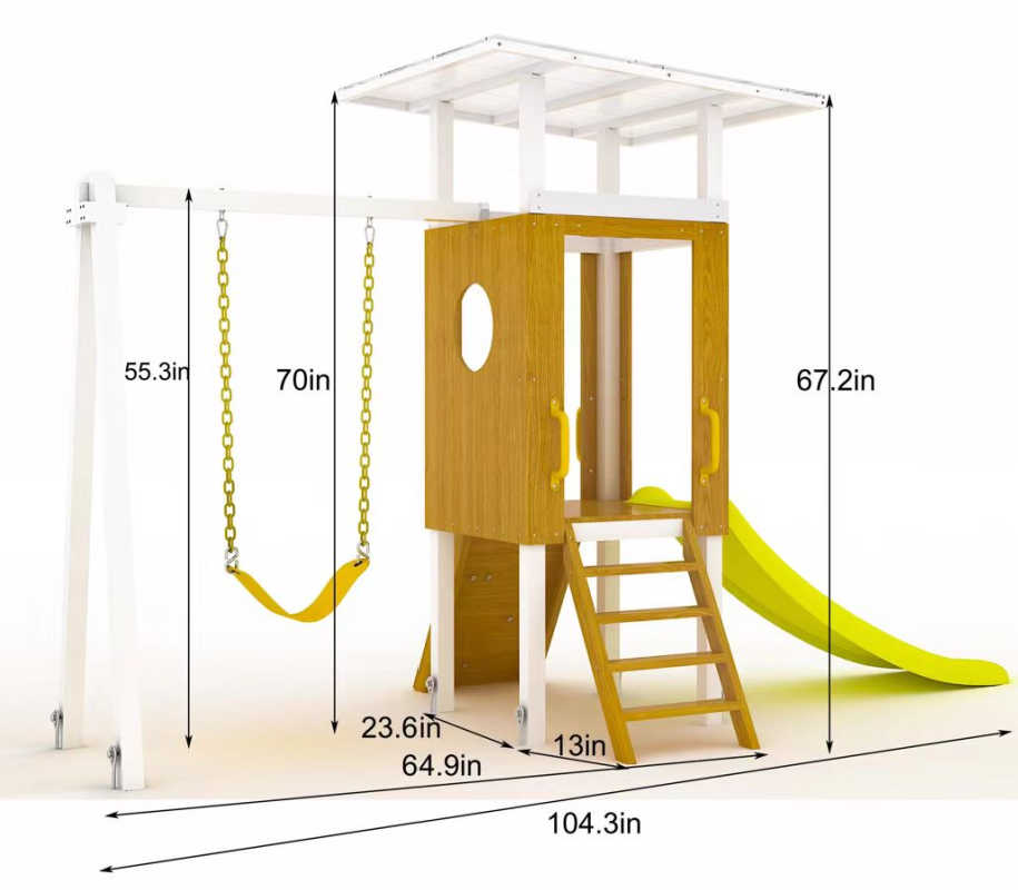 Avenlur Small Forest Toddler Outdoor Playset Dimensions