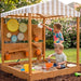  Outdoor Sensory Play Market & Water Wall with kids playing with sand and water