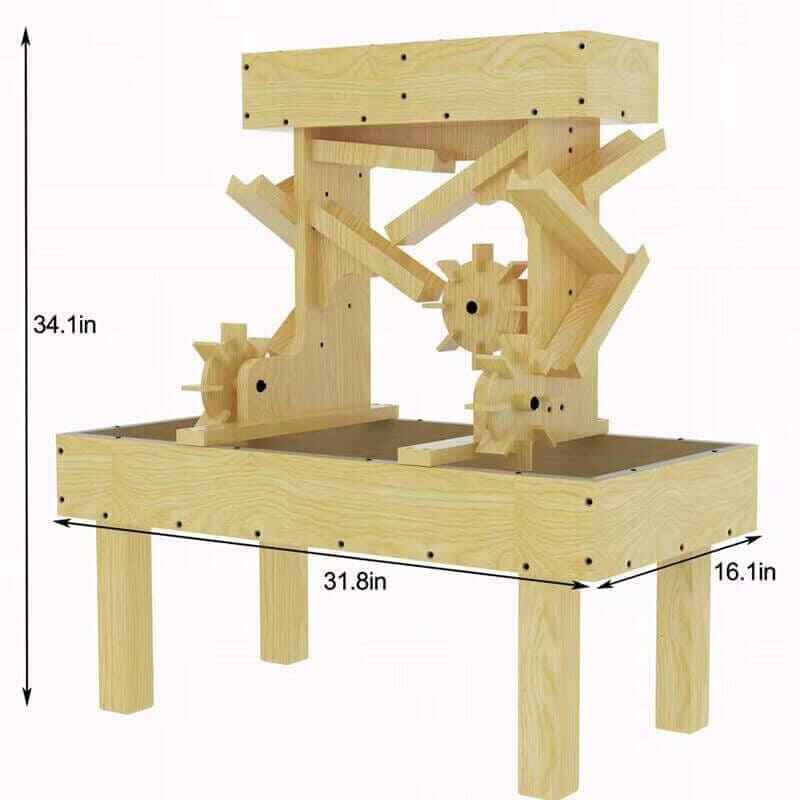 Avenlur Outdoor Wooden Water Table For Kids Toddlers Dimensions