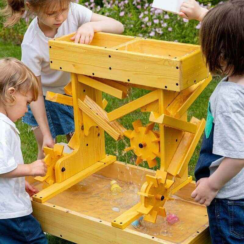 Avenlur Outdoor Wooden Water Table For Kids Toddlers Outdoor Kids Pouring Water And Playing