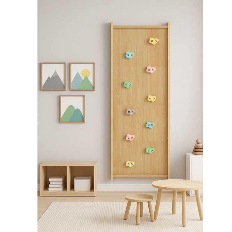 Avenlur Walnut Modular Rock Wall Panel in a playroom