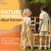 Avenlur Woodland Mud Kitchen – Montessori Outdoor Wooden Play Kitchen front view with kids