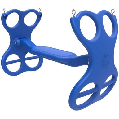 Blue Congo Back-to-Back Glider with soft-grip chains for playsets