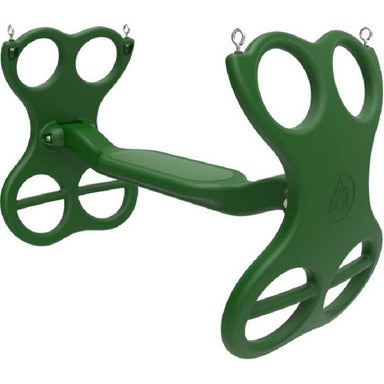 Green Congo Back-to-Back Glider with soft-grip chains for playsets