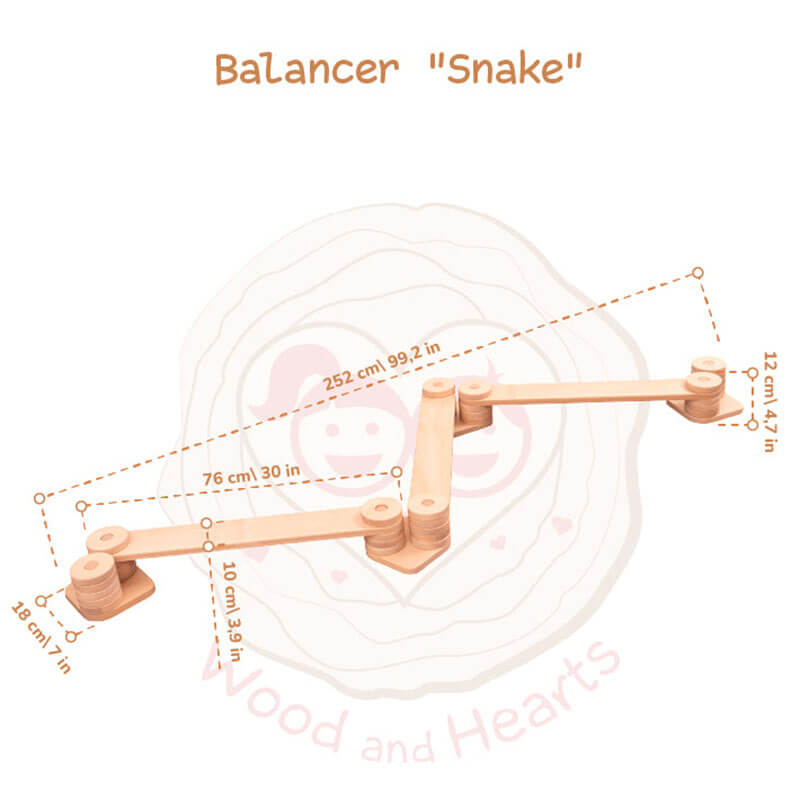 Balance Beam for Kids Snake Dimension