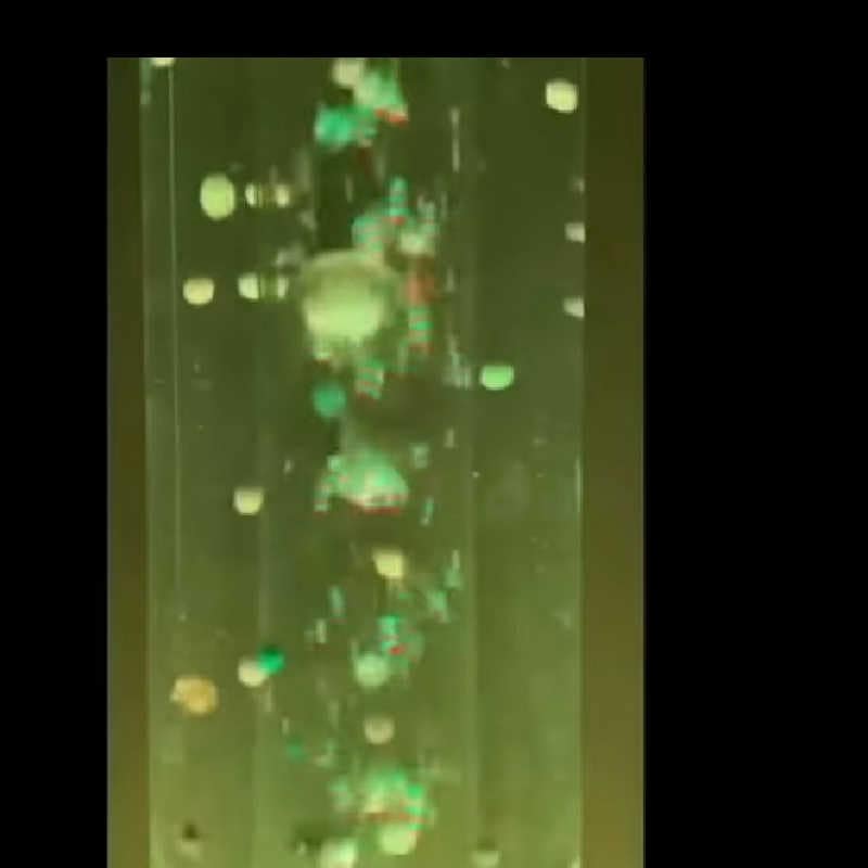 Balls and Beads Inserts for Bubble Tubes Illuminated With green