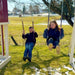 Base Camp 22 Vinyl Swing Set with kids playing