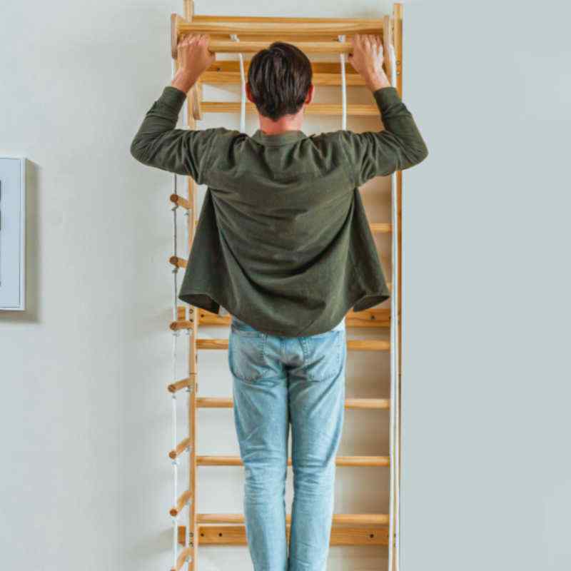 Avenlur Betula Swedish Wall Ladder in family playroom