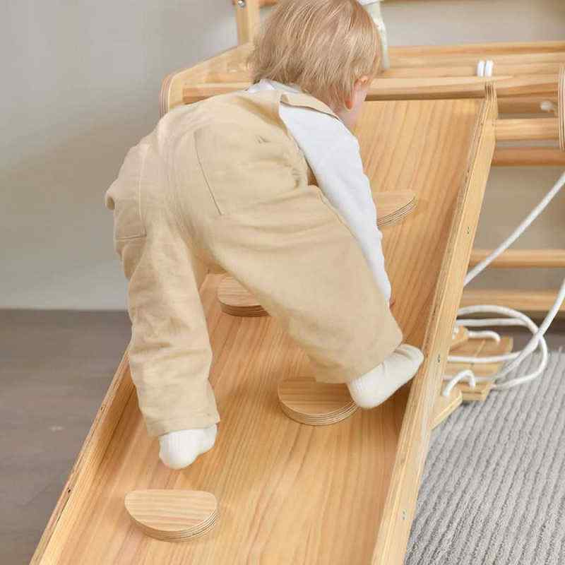 Avenlur Betula Swedish Wall Ladder with child climbing