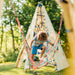 Bijou Build Rope Bridge with kid climbing on it.