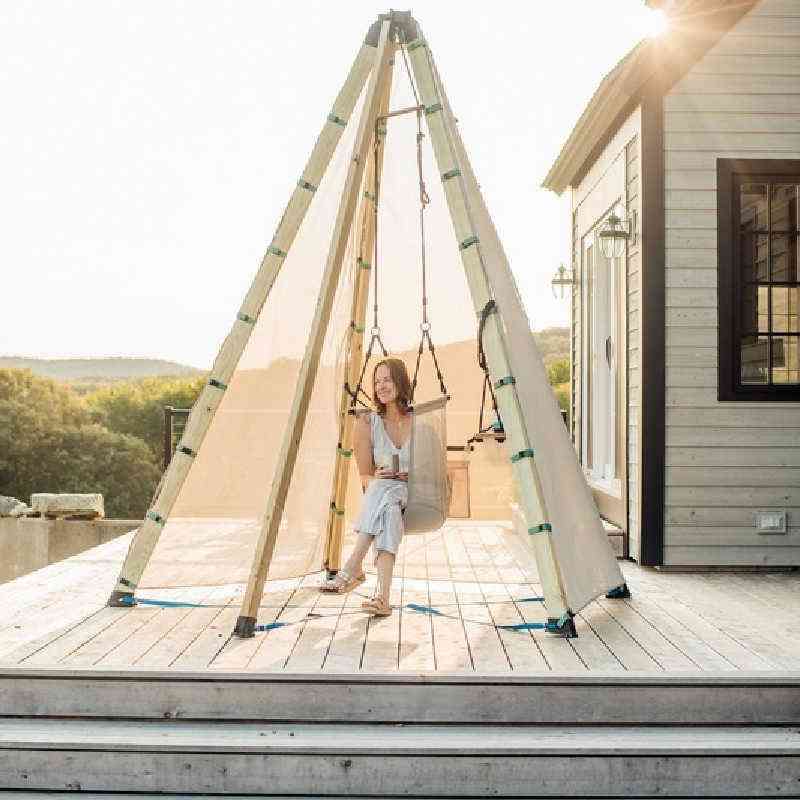 Bijou Nest Bundle – Haven with 5-foot Sky Hover Swing on deck
