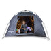 Kid relaxing inside the BouncyBand Pop-Up Portable Sensory Dark Den