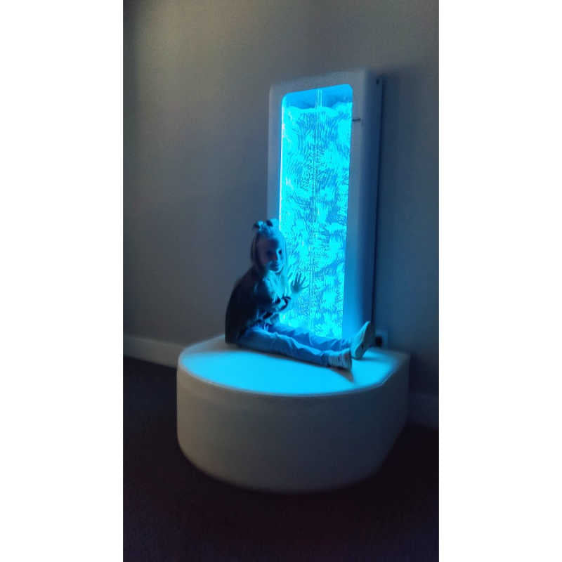 Bubble Wall Platform with a girl sitting 