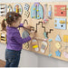 bumblebeesmart educational sensory wall panel with girl playing