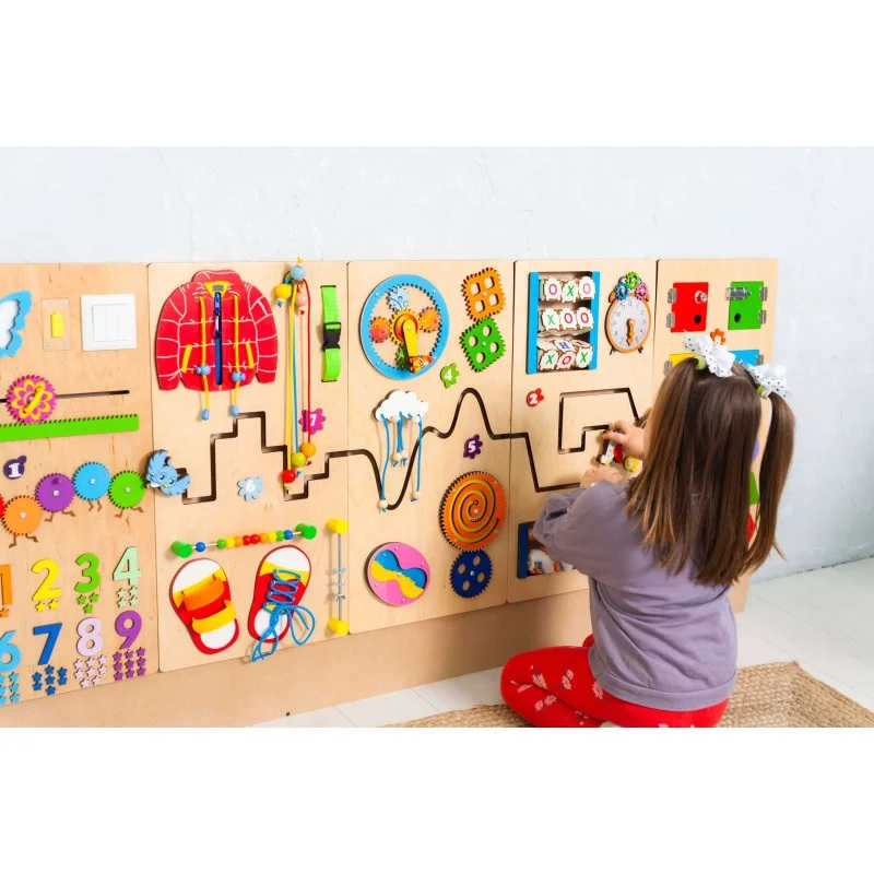 Sensory Wall Panel with a girl playing