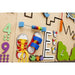 BumblebeeSmart Sensory Wall Panel in spring colors with shoes up close