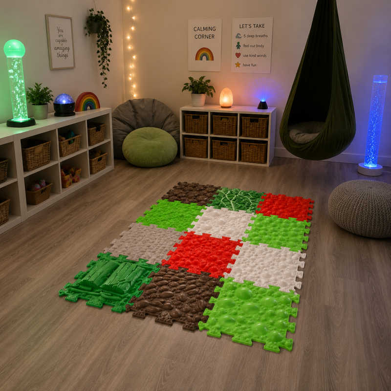 Childrens sensory playmat in a playroom