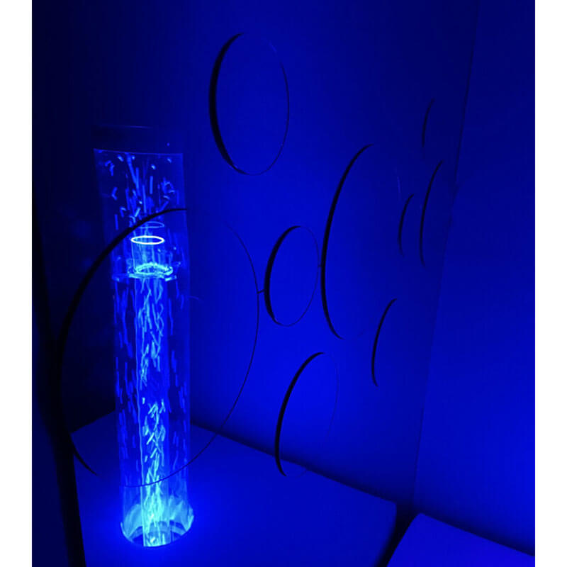 Circles Acrylic Mirror Set for Sensory Rooms Blue Light