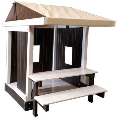Playhouse made with Poly wood in breen and sand 