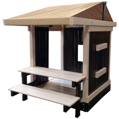 Congo Playhouse with picnic table in brown and sand