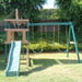 Congo Safari Vinyl Swing Set Front view in yard