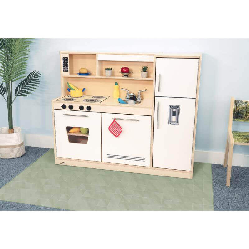 Contemporary pretend Kitchen Combo - White - Wb7451 Front View