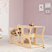 Wood and Hearts Convertible Kitchen Tower with a desk in a playroom