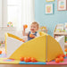 Corner Lotus Childrens ball pit in yellow