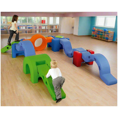 Crest Alfresco kids Indoor Obstacle course with kids playing