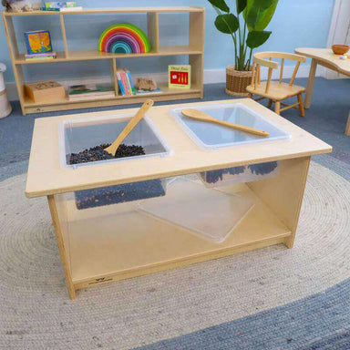 Deluxe Toddler Sensory Table With Bins - Wb1854 Corner View