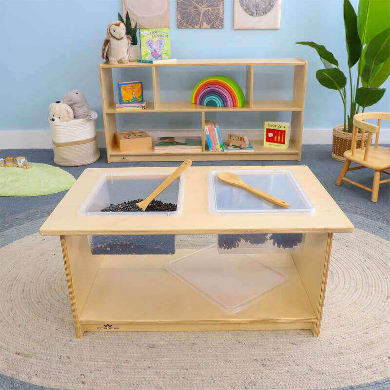 Deluxe Toddler Sensory Table With Bins - Wb1854 Front View