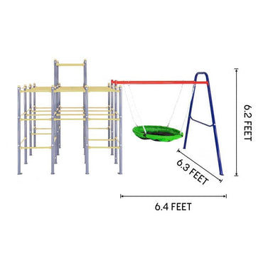 Dimensions on ActivPlay Saucer Swing Accessory Module for Outdoor Playset/Jungle GymSJG208