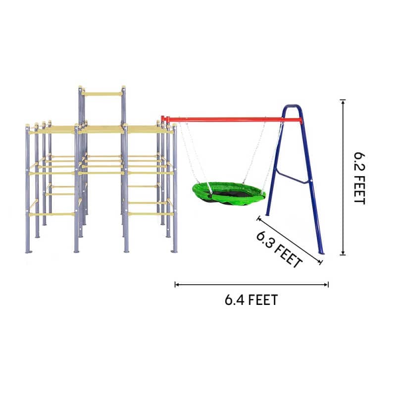 Dimensions on ActivPlay Saucer Swing Accessory Module for Outdoor Playset/Jungle GymSJG208