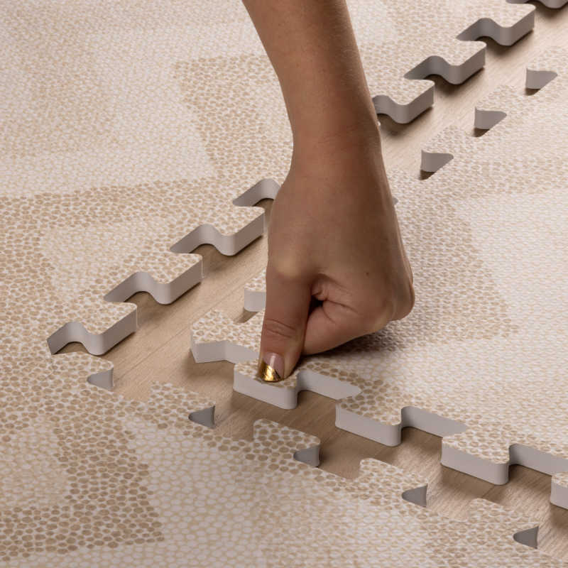 Eeveve Kilim Play Mat Soft Beige (Sand) depth