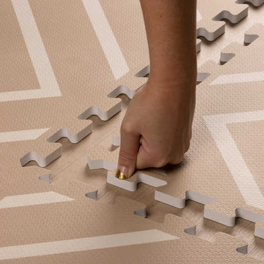 Eeveve Modern Blocks - Play Mat in Desert Sand depth