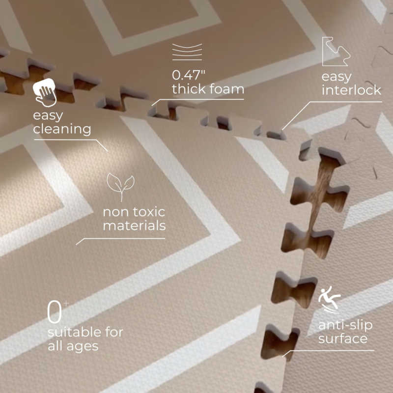 Eeveve Modern Blocks - Play Mat in Desert Sand specifications